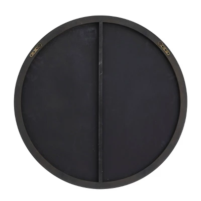 Contemporary Wood Round Wall Mirror - Olivia & May 5 Contemporary Wood Round Wall Mirror - Olivia & May - Image 3