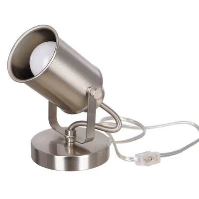 6" Spotlight Desk Or Wall Mount Accent Table Lamp Brushed Nickel - Cresswell Lighting 8 6" Spotlight Desk Or Wall Mount Accent Table Lamp Brushed Nickel - Cresswell Lighting - Image 6