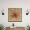 Canvas Starburst Radial Framed Wall Art With Gold Frame Brown - Olivia & May