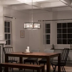 18" Metal Dixsie Caged Farmhouse Chandelier Woodgrain - River Of Goods -Home Decoration GUEST 5ff59b28 486d 468f 9a77 7130e18b7f2a