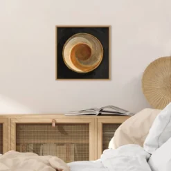 16" X 16" Woven Beauty I On Black By Albena Hristova Framed Canvas Wall Art - Amanti Art -Home Decoration GUEST 6096eb06 57b1 448a b7cb 7e1afbdbd5a4