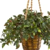 30" Mini Melon Artificial Plant In Hanging Basket - Nearly Natural