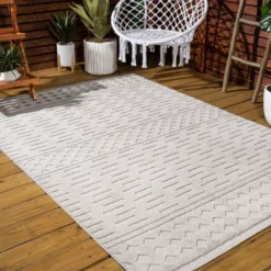 Xlendi High-Low Pile Moroccan Geometric Indoor/Outdoor Area Rug - JONATHAN Y -Home Decoration GUEST 625b626e 417f 496d ab32 a030d3f689f3