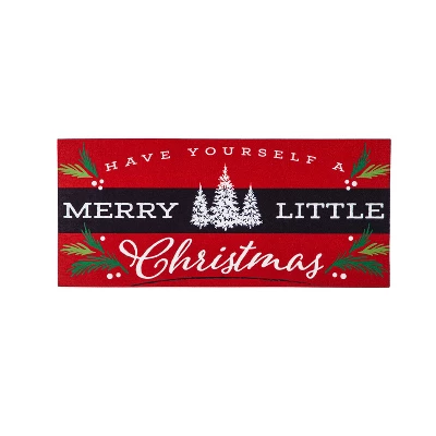Evergreen Merry Little Christmas Sassafras Indoor Outdoor Switch Doormat 1'10"x10" Red 3 Evergreen Merry Little Christmas Sassafras Indoor Outdoor Switch Doormat 1'10"x10" Red