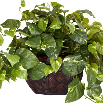 15" X 29" Artificial Pothos Plant In Decorative Vase - Nearly Natural 4 15" X 29" Artificial Pothos Plant In Decorative Vase - Nearly Natural - Image 2