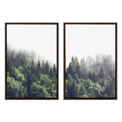 (Set Of 2) 23" X 33" Sylvie Foggy Day Framed Canvas Set By Creative Bunch Brown - Kate & Laurel All Things Decor 3 (Set Of 2) 23" X 33" Sylvie Foggy Day Framed Canvas Set By Creative Bunch Brown - Kate & Laurel All Things Decor