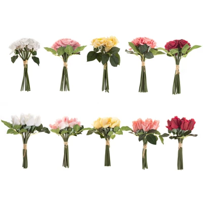 Artificial Rose Bud Bundles ? 24PC Real Touch Fake 11.5-Inch Flowers With Stems For Home Décor, Wedding, Or Bridal/Baby Showers By Pure Garden (Red) 7 Artificial Rose Bud Bundles ? 24PC Real Touch Fake 11.5-Inch Flowers With Stems For Home Décor, Wedding, Or Bridal/Baby Showers By Pure Garden (Red) - Image 5