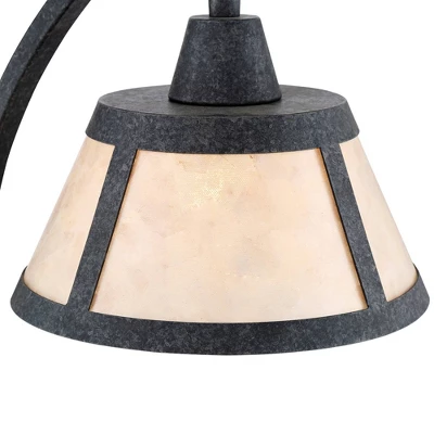 Franklin Iron Works Oak Rustic Farmhouse Desk Table Lamp 22" High Gray With USB And AC Power Outlet In Base Wash Mica Shade For Bedroom Living Room 8 Franklin Iron Works Oak Rustic Farmhouse Desk Table Lamp 22" High Gray With USB And AC Power Outlet In Base Wash Mica Shade For Bedroom Living Room - Image 6