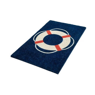1'4" X 2'4" Man Overboard Indoor/Outdoor Coir Doormat Blue/White/Red - Entryways 3 1'4" X 2'4" Man Overboard Indoor/Outdoor Coir Doormat Blue/White/Red - Entryways