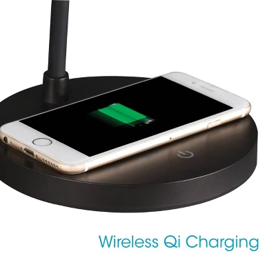 Shine Desk Lamp Wireless Charging (Includes LED Light Bulb) Black - OttLite 5 Shine Desk Lamp Wireless Charging (Includes LED Light Bulb) Black - OttLite - Image 3