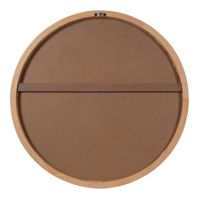 28" X 28" Norlund Framed Round Decorative Wall Mirror Natural - Kate & Laurel All Things Decor 7 28" X 28" Norlund Framed Round Decorative Wall Mirror Natural - Kate & Laurel All Things Decor - Image 5