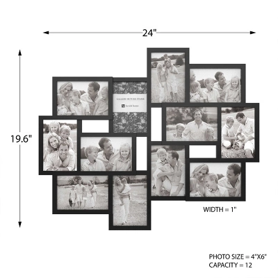 Hastings Home Collage Photo Frame Display For 12 Pictures - Black 4 Hastings Home Collage Photo Frame Display For 12 Pictures - Black - Image 2