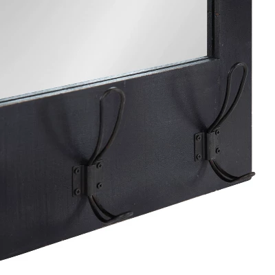 18" X 28" Cates Functional Wall Mirror Black - Kate & Laurel All Things Decor 6 18" X 28" Cates Functional Wall Mirror Black - Kate & Laurel All Things Decor - Image 4