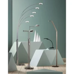 Possini Euro Design Magnum Modern Task Floor Lamp 61" Tall French Bronze Brown Metal LED Adjustable For Living Room Reading Bedroom Office House Home -Home Decoration GUEST 72d397ae 1a9c 4173 95b1 b0ea60bbae47