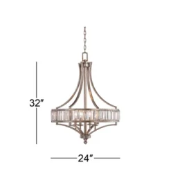Vienna Full Spectrum Soft Silver Chandelier 24" Wide Crystal Glass 4-Light Fixture For Dining Room House Kitchen Bedroom 14 Vienna Full Spectrum Soft Silver Chandelier 24" Wide Crystal Glass 4-Light Fixture For Dining Room House Kitchen Bedroom -Home Decoration GUEST 7393f249 f54a 47ee b388 b1dc8d26a605