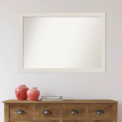 40" X 28" Non-Beveled Rustic Plank White Narrow Wall Mirror - Amanti Art 9 40" X 28" Non-Beveled Rustic Plank White Narrow Wall Mirror - Amanti Art - Image 7