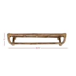 Brown Cane Wall Shelf By Foreside Home & Garden -Home Decoration GUEST 75453ab7 6edc 4db3 b5b5 718b54d35db8