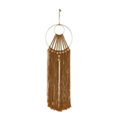 38" X 10" Fabric Macrame Intricately Weaved Wall Decor With Beaded Fringe Tassels Brown - Olivia & May 8 38" X 10" Fabric Macrame Intricately Weaved Wall Decor With Beaded Fringe Tassels Brown - Olivia & May -Home Decoration GUEST 756f3a59 47e1 49d3 8b50 5638bd01a583