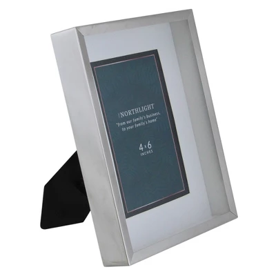 Northlight 8" Contemporary Rectangular 4" X 6" Photo Picture Frame - Silver And Clear 3 Northlight 8" Contemporary Rectangular 4" X 6" Photo Picture Frame - Silver And Clear - Image 2