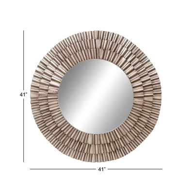Wood Starburst Wall Mirror Silver - Olivia & May 4 Wood Starburst Wall Mirror Silver - Olivia & May - Image 2