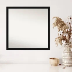 28" X 28" Non-Beveled Avon Black Narrow Wall Mirror - Amanti Art 13 28" X 28" Non-Beveled Avon Black Narrow Wall Mirror - Amanti Art -Home Decoration GUEST 77b4b81f cea3 4282 b1f1 76a92c5dcdec