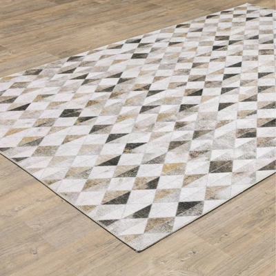 Marcel Geometric Animal Print Area Rug Beige/Brown - Captiv8e Designs 4 Marcel Geometric Animal Print Area Rug Beige/Brown - Captiv8e Designs - Image 2