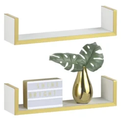 MDesign Floating Wall Mounted U-Shelf Hanging Decor -Home Decoration GUEST 7be950b4 63ab 4125 9800 48bdd34bc73f