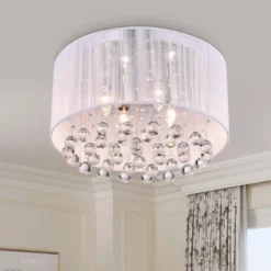 17" X 17" X 8" Optimus Chandelier White - Warehouse Of Tiffany -Home Decoration GUEST 7c0eb554 05c4 4cde ad96 0f365be607f4