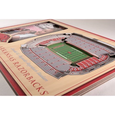 4" X 6" NCAA Arkansas Razorbacks 3D StadiumViews Picture Frame 4 4" X 6" NCAA Arkansas Razorbacks 3D StadiumViews Picture Frame - Image 2