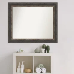 Amanti Art Bark Rustic Non-Beveled Bathroom Wall Mirror -Home Decoration GUEST 7cbb4294 c670 456b 87c7 19c8bb011ef3