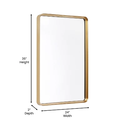 Merrick Lane Metal Deep Setd Wall Mirror For Bathroom, Entryway, Dining Room, & Living Room 9 Merrick Lane Metal Deep Setd Wall Mirror For Bathroom, Entryway, Dining Room, & Living Room - Image 7
