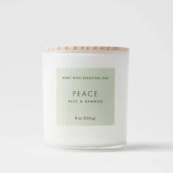 Wood Lidded Glass Wellness Peace Candle - Threshold™ -Home Decoration GUEST 7dafd42c 8838 4237 adb0 5f8c4050c49a