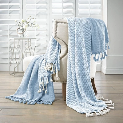 Modern Threads 2 Pack 100% Cotton Throw, 50 X 60, Monacco. 9 Modern Threads 2 Pack 100% Cotton Throw, 50 X 60, Monacco. - Image 7