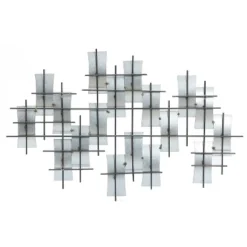 LuxenHome Multi-Color Metal Abstract Geometric Wall Decor -Home Decoration GUEST 80f63bce 402d 4bdf b3cf c86d0da445c1