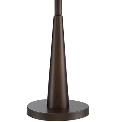 Franklin Iron Works Durango Rustic Farmhouse Floor Lamp 62" Tall Oiled Bronze Metal 3 Light LED Brown Sheer Drum Shade For Living Room Bedroom Office 6 Franklin Iron Works Durango Rustic Farmhouse Floor Lamp 62" Tall Oiled Bronze Metal 3 Light LED Brown Sheer Drum Shade For Living Room Bedroom Office - Image 4