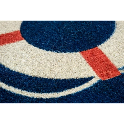 1'4" X 2'4" Man Overboard Indoor/Outdoor Coir Doormat Blue/White/Red - Entryways 4 1'4" X 2'4" Man Overboard Indoor/Outdoor Coir Doormat Blue/White/Red - Entryways - Image 2