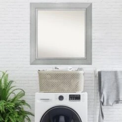 33" X 33" Non-Beveled Romano Silver Wood Wall Mirror - Amanti Art 17 33" X 33" Non-Beveled Romano Silver Wood Wall Mirror - Amanti Art -Home Decoration GUEST 819e0aaa bbf3 4f9c 9d3b 9a46fb4cecd7