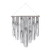 Cotton Macrame Waved Intricately Wall Decor With Beaded Fringe Tassels Gray - Olivia & May -Home Decoration GUEST 82b6c982 aeed 40fc 915d 93e802a01793