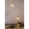 Metal And Wood Floor Lamp With Glass Globe Shade Gold - Storied Home -Home Decoration GUEST 8324965e d2a3 44f0 9548 4468ebe6d7ef