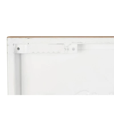 14.75" X 36.75" Metal Wall Décor White -Storied Home 4 14.75" X 36.75" Metal Wall Décor White -Storied Home - Image 2