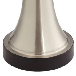 360 Lighting Seymore Modern Touch Table Lamps Set Of 2 26" High Silver LED With USB Charging Port Blue Shirred Shade For Bedroom Living Room Kids Desk -Home Decoration GUEST 85f1e0a1 093f 4a96 a5d8 697925148cfc