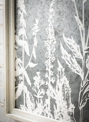 Sullivans Herb & Flower Iron Wall Sculpture 24.75"H Gray 2 Sullivans Herb & Flower Iron Wall Sculpture 24.75"H Gray