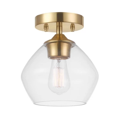 Harrow 1-Light Semi-Flush Mount Ceiling Lighting With Clear Glass Shade - Globe Electric 7 Harrow 1-Light Semi-Flush Mount Ceiling Lighting With Clear Glass Shade - Globe Electric - Image 5