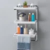 10.5" X 16" 3 Tier Wall Shelving Unit With Towel Rack And Trays Chrome/White - Danya B. 2 10.5" X 16" 3 Tier Wall Shelving Unit With Towel Rack And Trays Chrome/White - Danya B. -Home Decoration GUEST 86d45c2f 3689 4ef5 a785 6453e18fbdeb
