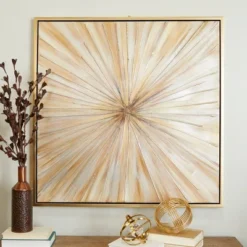 Canvas Starburst Radial Framed Wall Art With Gold Frame Brown - Olivia & May 12 Canvas Starburst Radial Framed Wall Art With Gold Frame Brown - Olivia & May -Home Decoration GUEST 8beaa961 6de9 455f 8099 fc34d3619b18