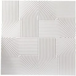 48" X 48" Wood Geometric Carved Wall Decor White - CosmoLiving By Cosmopolitan -Home Decoration GUEST 8c21c40c be77 48a7 9f9a 0eb69f59d2b5