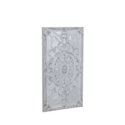 Metal Scroll Wall Decor With Embossed Details White - Olivia & May 12 Metal Scroll Wall Decor With Embossed Details White - Olivia & May -Home Decoration GUEST 8c7b61c7 0e3b 4064 ad2c 109c77505fd1