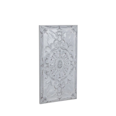 Metal Scroll Wall Decor With Embossed Details White - Olivia & May 7 Metal Scroll Wall Decor With Embossed Details White - Olivia & May - Image 5