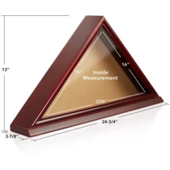 Reminded Memorial Veteran American Flag Display Case - Solid Wood Cherry Finish -Home Decoration GUEST 8d29fada d45d 4f56 b001 684ce0345b79