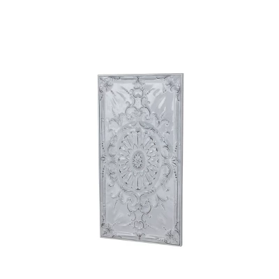Metal Scroll Wall Decor With Embossed Details White - Olivia & May 6 Metal Scroll Wall Decor With Embossed Details White - Olivia & May - Image 4